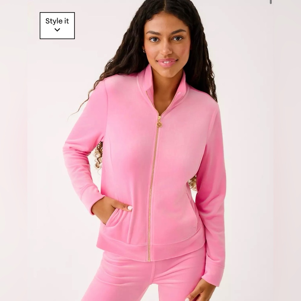 Lilly Pulitzer Pink Velour Jacket